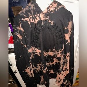 Black and Tan Tie-Dye Hoodie